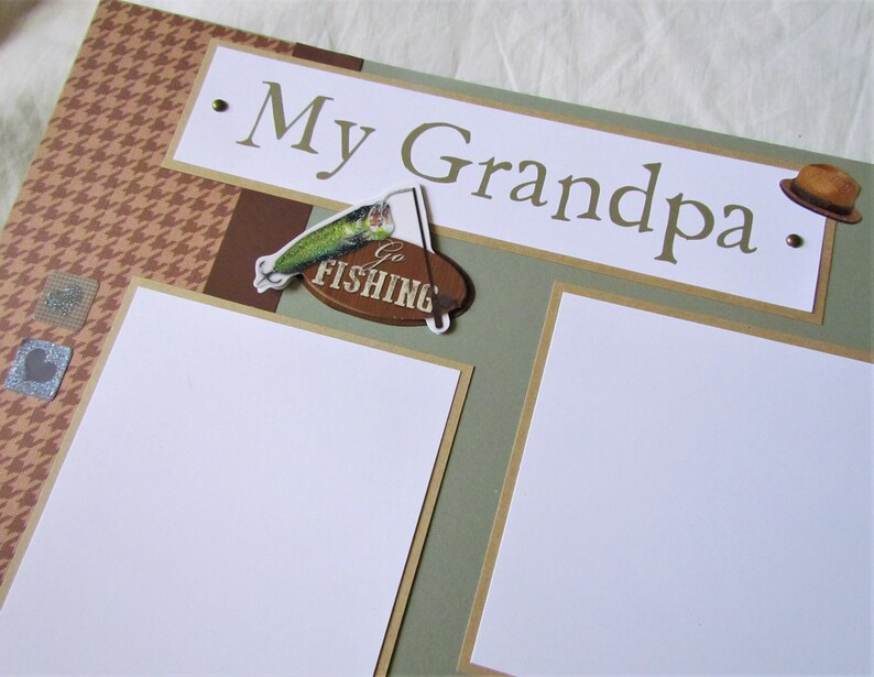 MY GRANDPA 12x12 Premade Scrapbook Pages Grandfather Layout Etsy