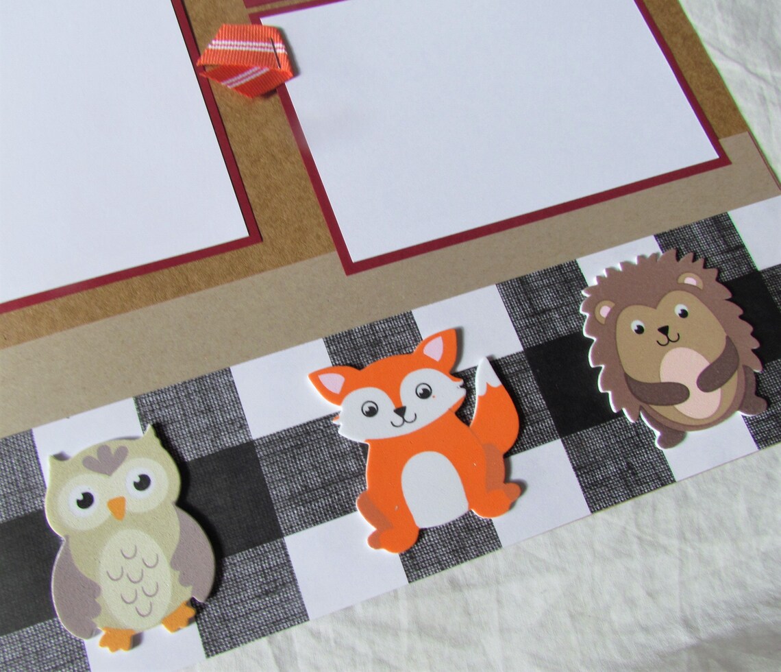 BABY'S FIRST THANKSGIVING 12x12 Premade Scrapbook Pages - Fall Layout ...