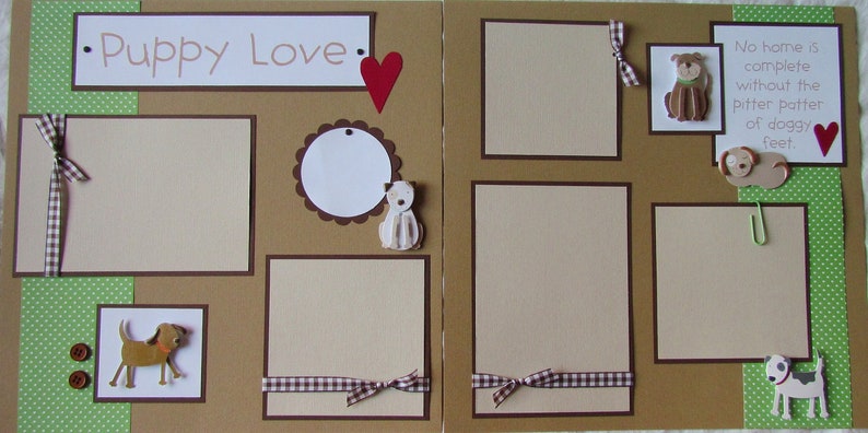 OuR DoG premade layout PUPPY LOVE 12x12 Scrapbook Pages family scrapbooking