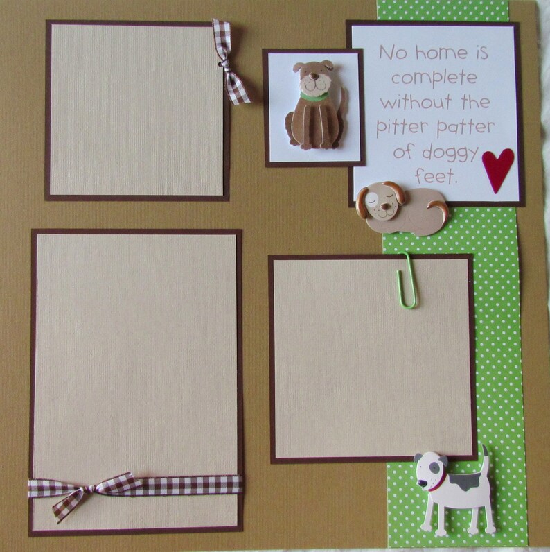 OuR DoG premade layout PUPPY LOVE 12x12 Scrapbook Pages family scrapbooking