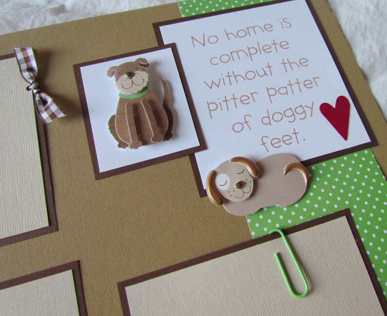 OuR DoG premade layout PUPPY LOVE 12x12 Scrapbook Pages family scrapbooking
