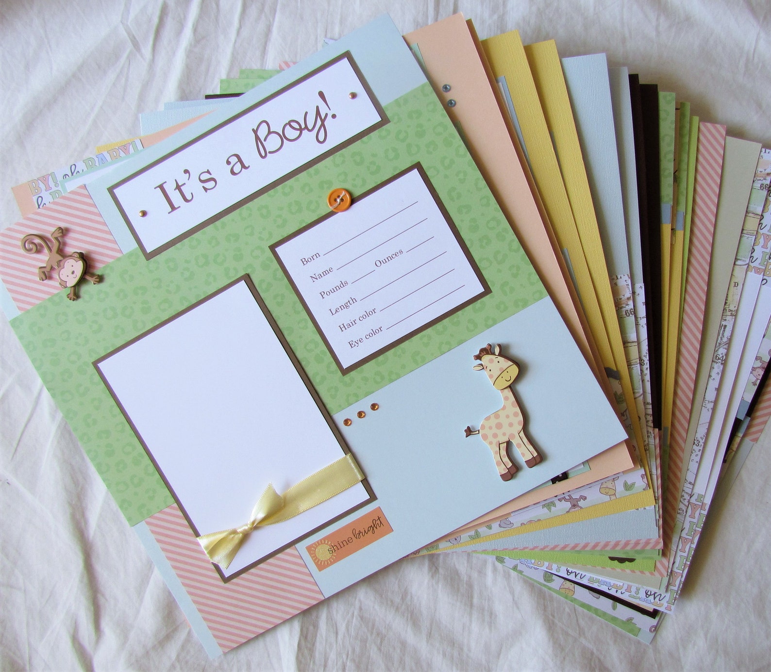 BABY BOY First Year Album 20 12x12 Premade Scrapbook Pages Etsy