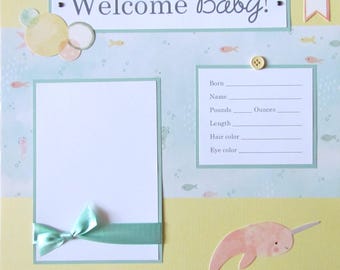 20 BABY BOY Premade Scrapbook Pages for 12x12 First Year Album ...
