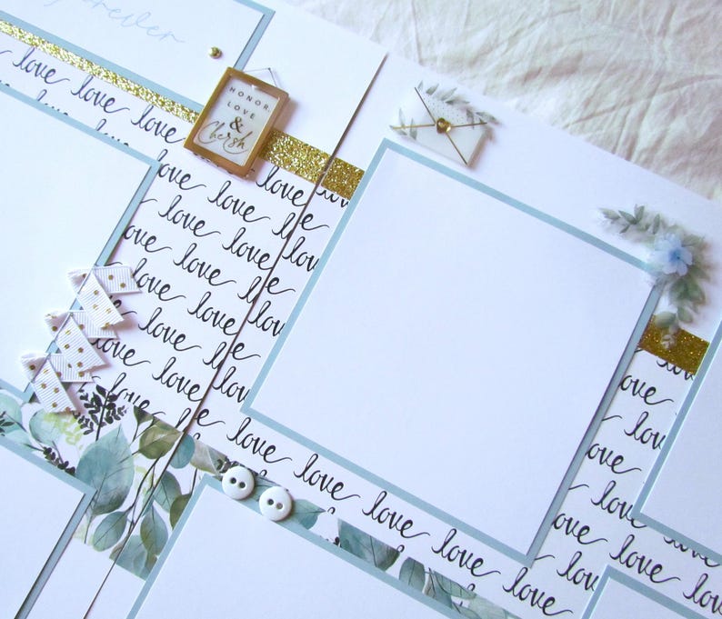 ALWAYS and FOREVER 12x12 Premade Scrapbook Pages - WEDDING Layout ...