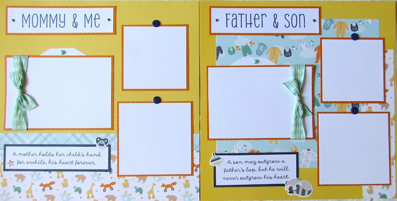 IT'S A BOY First Year Album - 20 12x12 Premade Scrapbook Pages - Hello ...