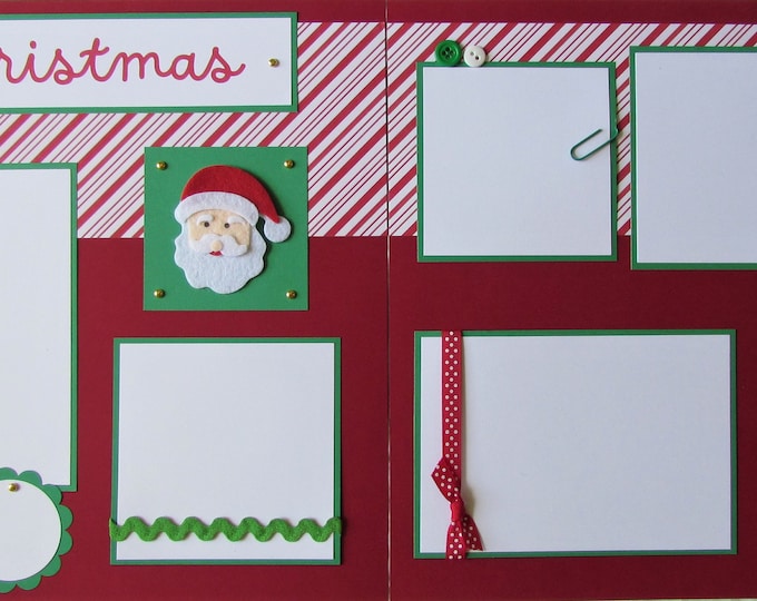 CHRISTMAS 12x12 Premade Scrapbook Pages - Family Scrapbooking Layout ...