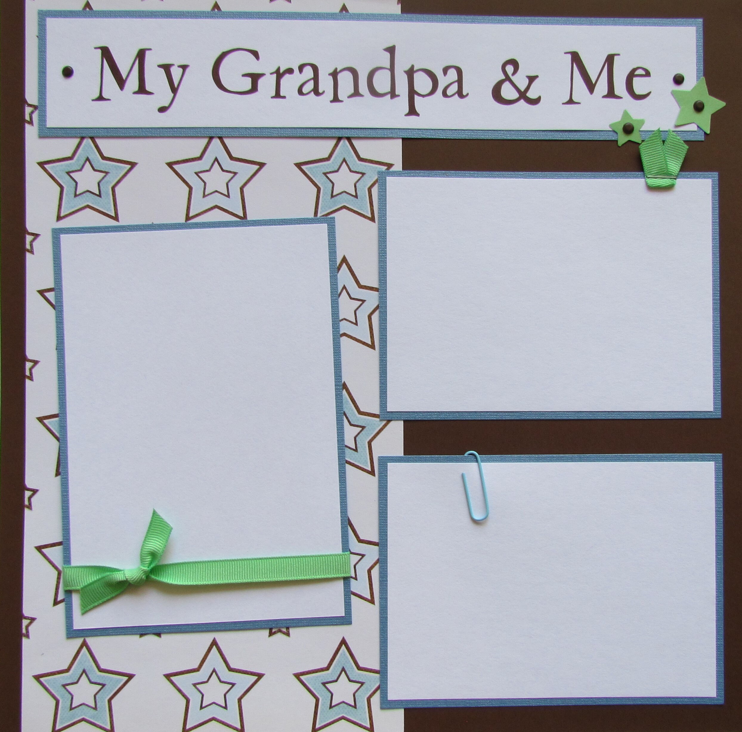 Premade 12x12 Scrapbook Pages MY GRANDPA & ME 12x12 Etsy