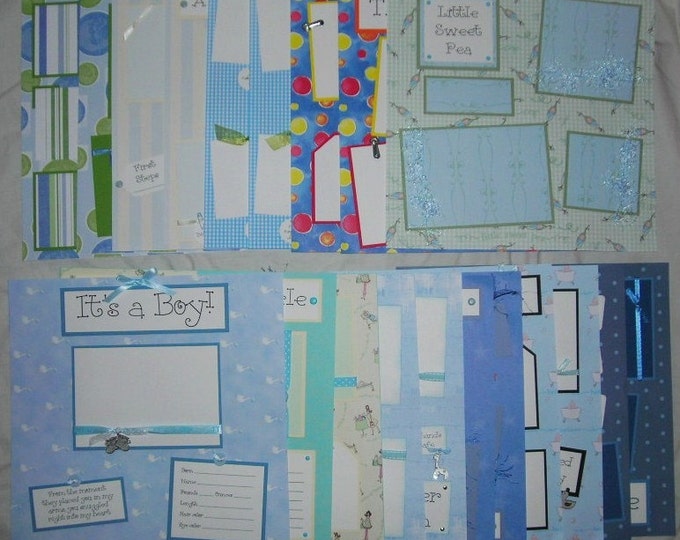 20 BABY BOY Scrapbook Pages for 12x12 First Year Album - Etsy