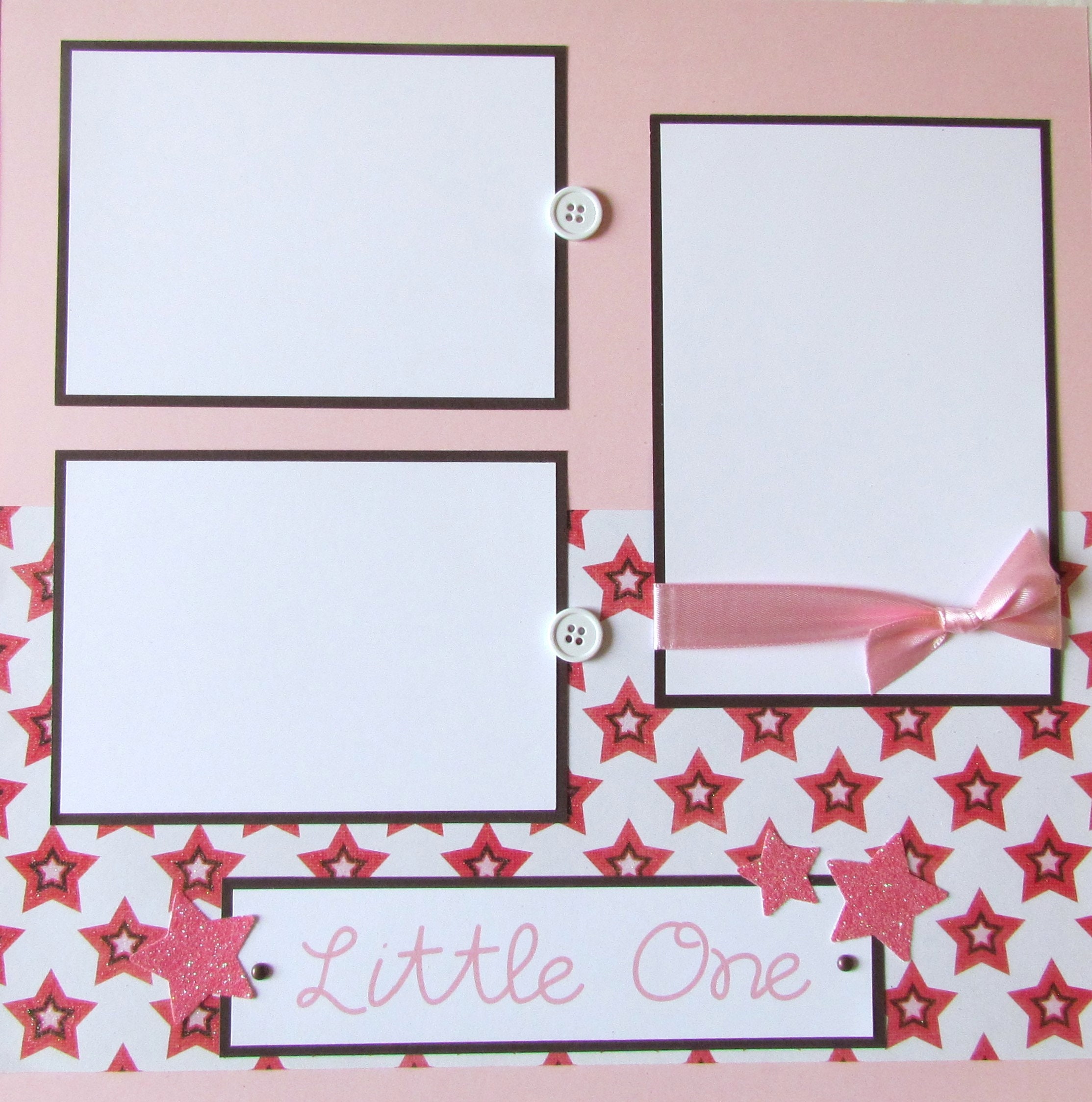 Premade 12x12 Scrapbook Pages Layout - Baby Girl Sleeping -- SWEET ...