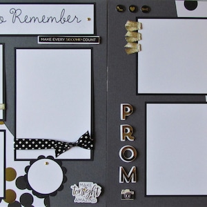 PROM 12x12 Premade Scrapbook Pages - school dance layout - A Night To Remember, girl high school, graduation album, senior year, junior year