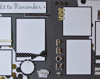 PROM 12x12 Premade Scrapbook Pages - school dance layout - A Night To Remember, girl high school, graduation album, senior year, junior year