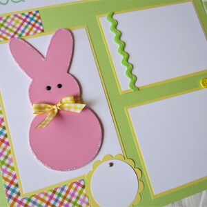 EASTER IS HERE 12x12 Premade Scrapbook Pages, Easter Layout, Spring Scrapbooking, Family, Boy, Girl, Baby, Bunny, Egg Hunt, Basket, Love You image 5
