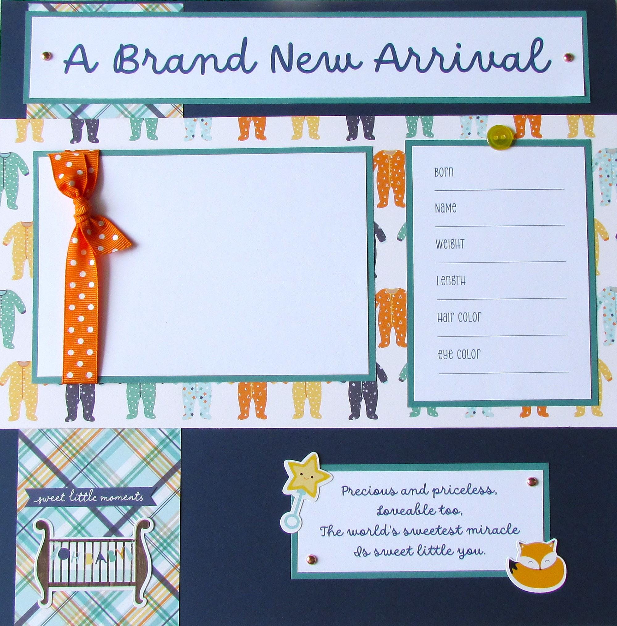 IT'S A BOY First Year Album - 20 12x12 Premade Scrapbook Pages - Hello ...