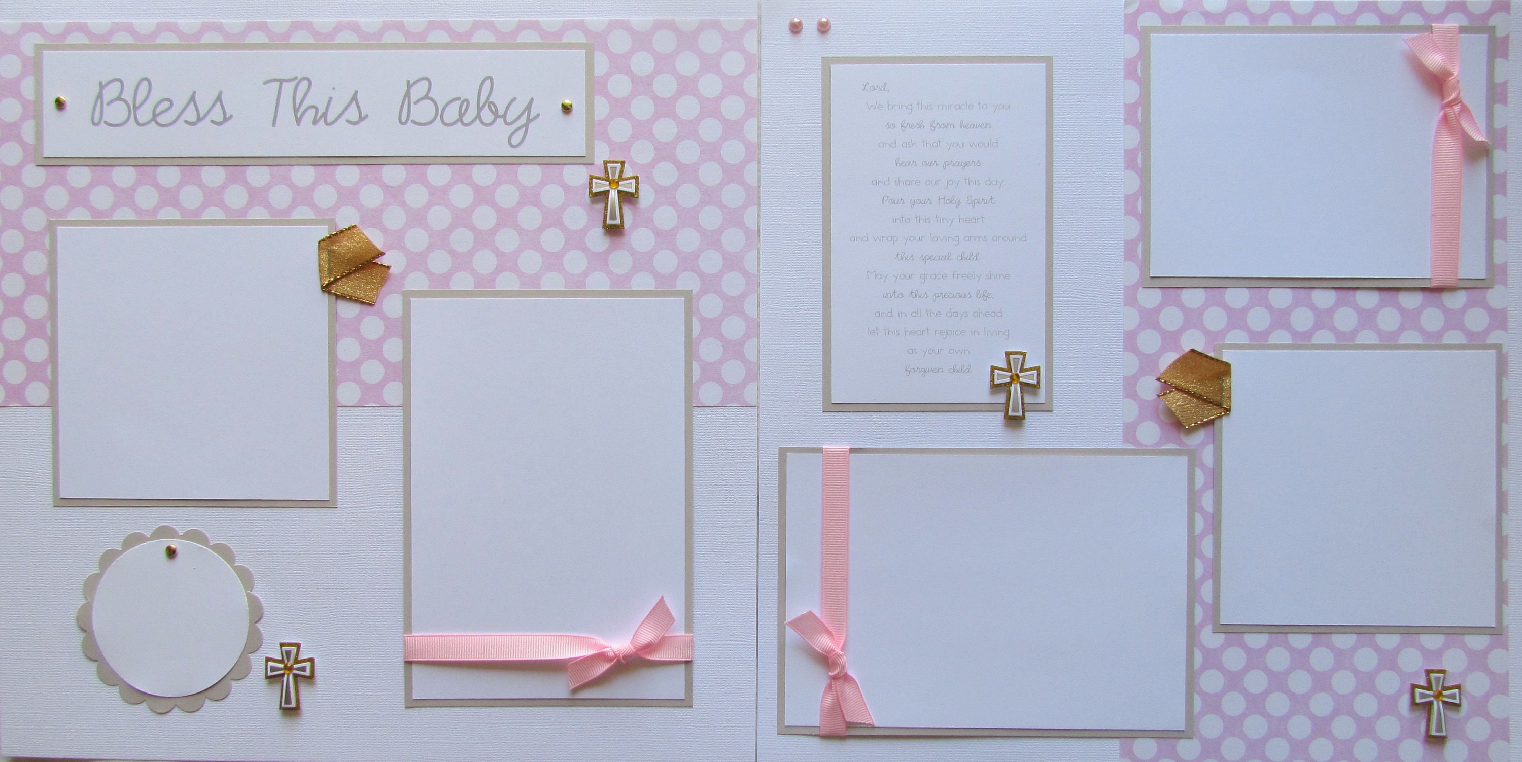 Baby Shower, Baby Girl Themed 2 page Scrapbooking Layout Kit, baby cra –  Crop-A-Latte