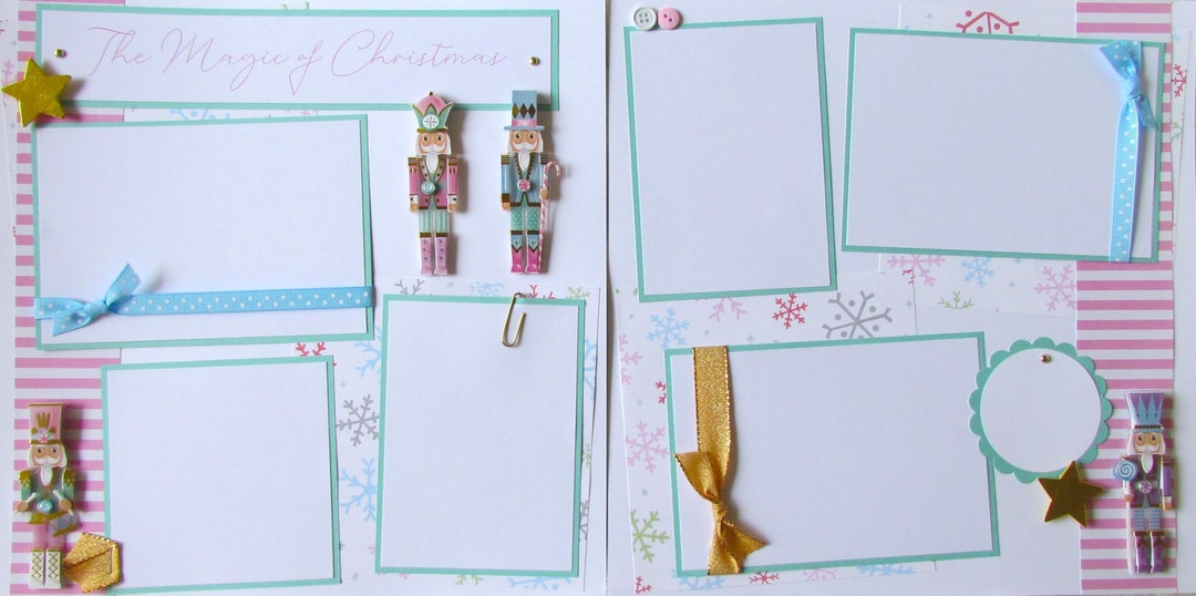 The MAGIC OF CHRISTMAS 12x12 Premade Scrapbook Pages - Holiday ...