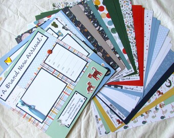20 BABY BOY Premade Scrapbook Pages for 12x12 First Year Album ...