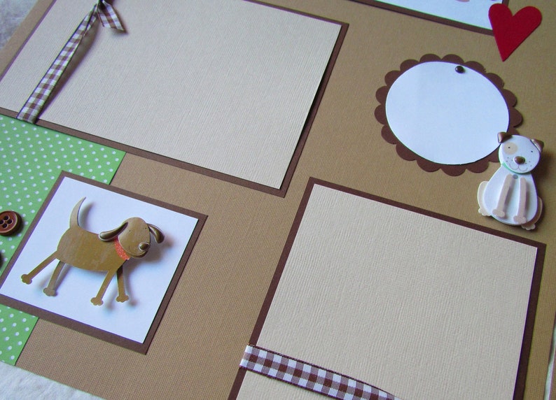 OuR DoG premade layout PUPPY LOVE 12x12 Scrapbook Pages family scrapbooking