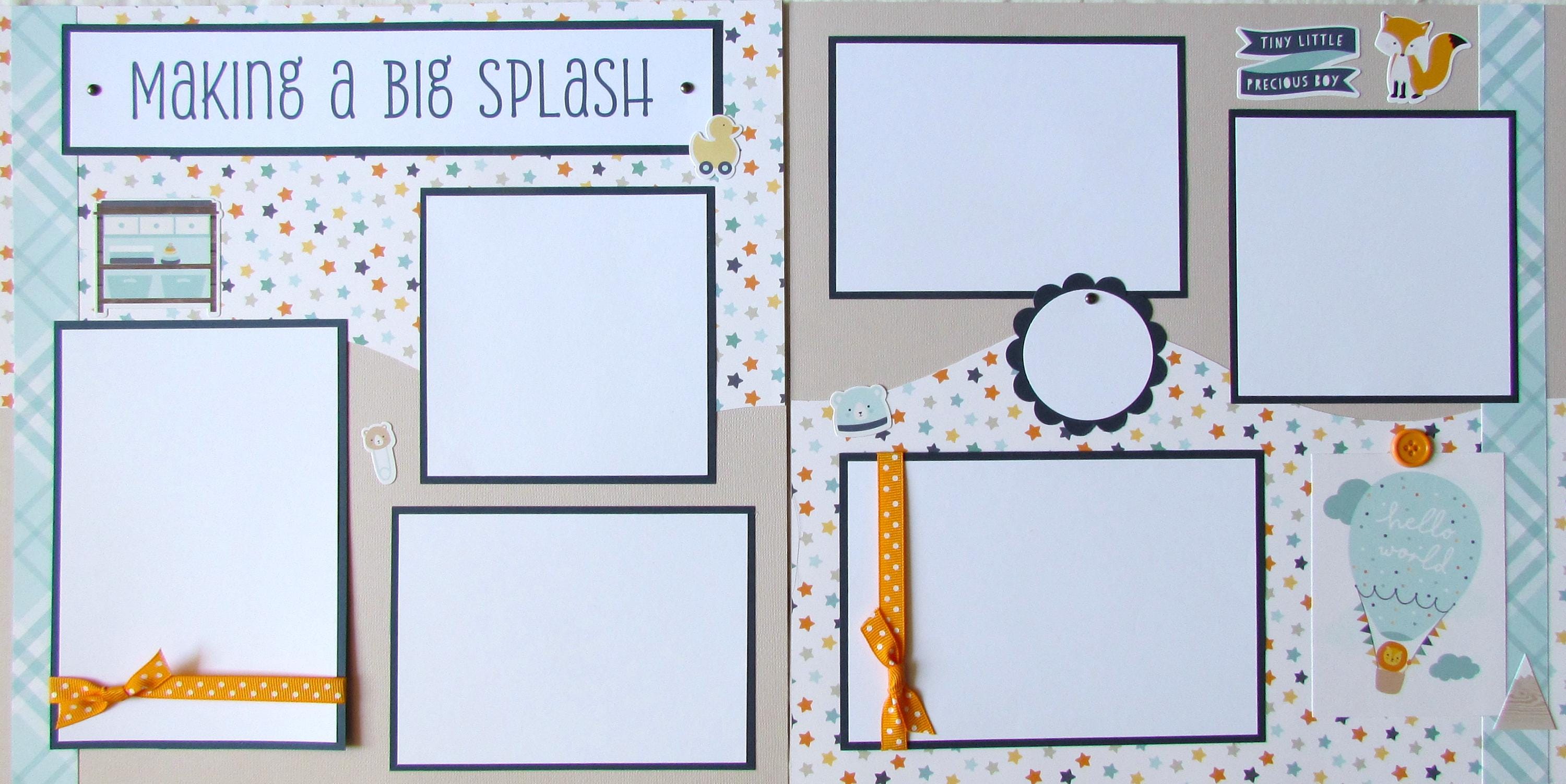 IT'S A BOY First Year Album - 20 12x12 Premade Scrapbook Pages - Hello ...