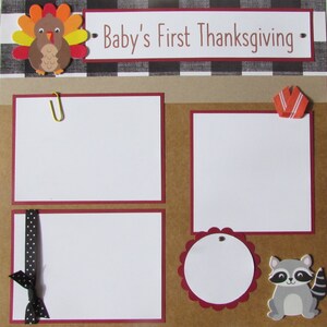 BABY'S FIRST THANKSGIVING 12x12 Premade Scrapbook Pages - Fall Layout ...