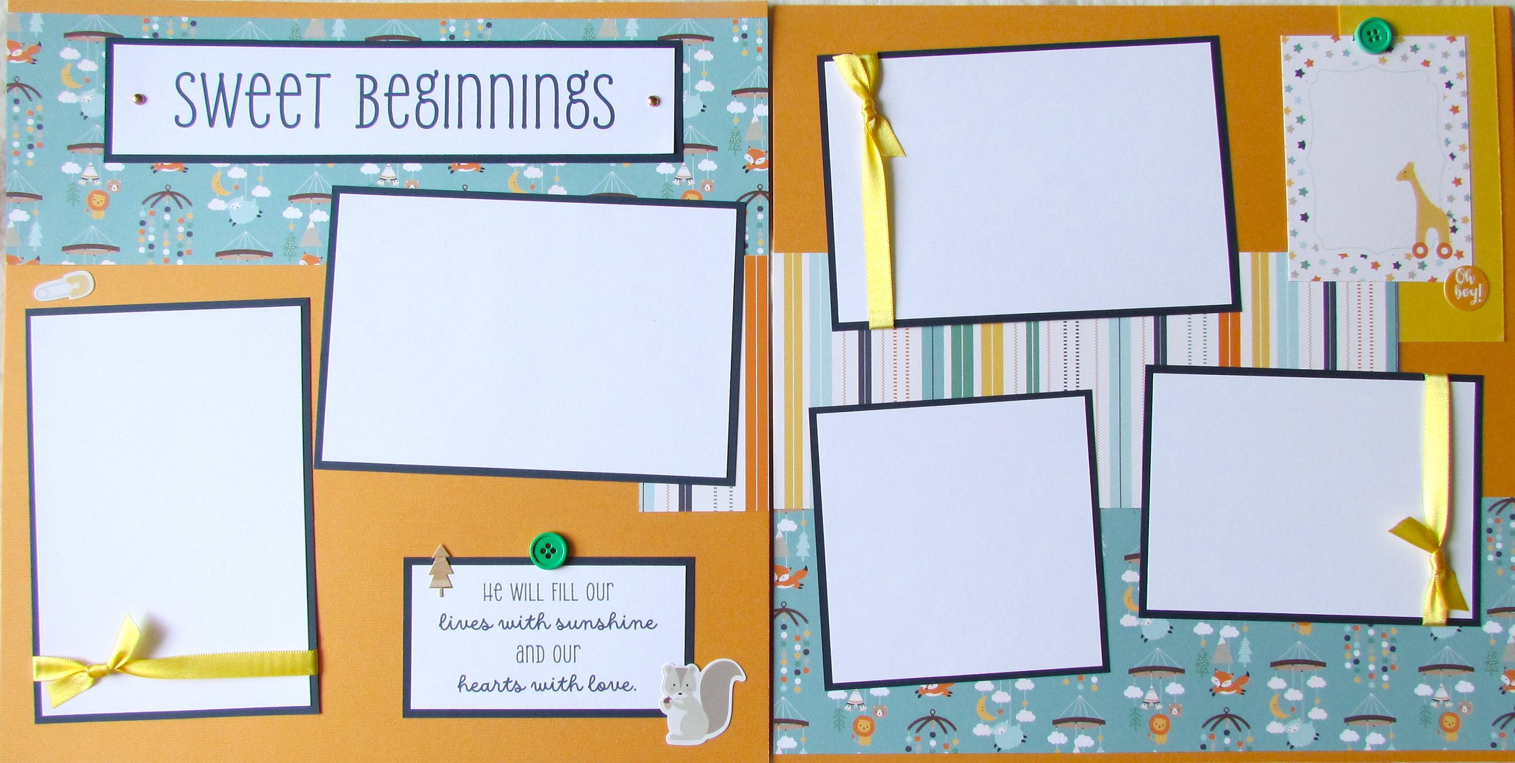 IT'S A BOY First Year Album - 20 12x12 Premade Scrapbook Pages - Hello ...