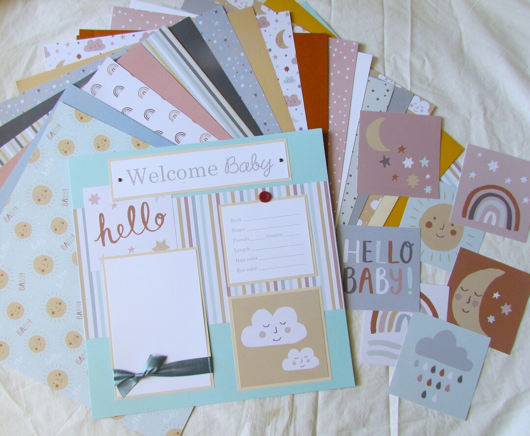 BABY BOY or GIRL First Year Album - Premade 12x12 Scrapbook Pages for ...
