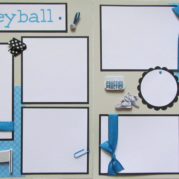 VOLLEYBALL 12x12 Premade Scrapbook Pages - sports layout - high school scrapbook, girl, team, middle school