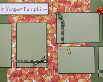 PUMPKIN PATCH 12x12 Premade Scrapbook Pages - Picking the PERFECT Pumpkin Layout - LoVe FaLL, Family Scrapbooking, Boy, Girl, Baby