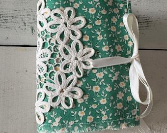 Handmade Junk Journal with Daisy Theme - Filled with Unique Handmade Ephemera and Special Touches - Journal 1