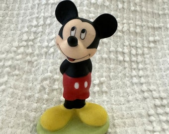 Vintage Mickey Mouse Porcelain Figurine -  2.75 Inches Tall - A Sweet Gift or Decorative Accent