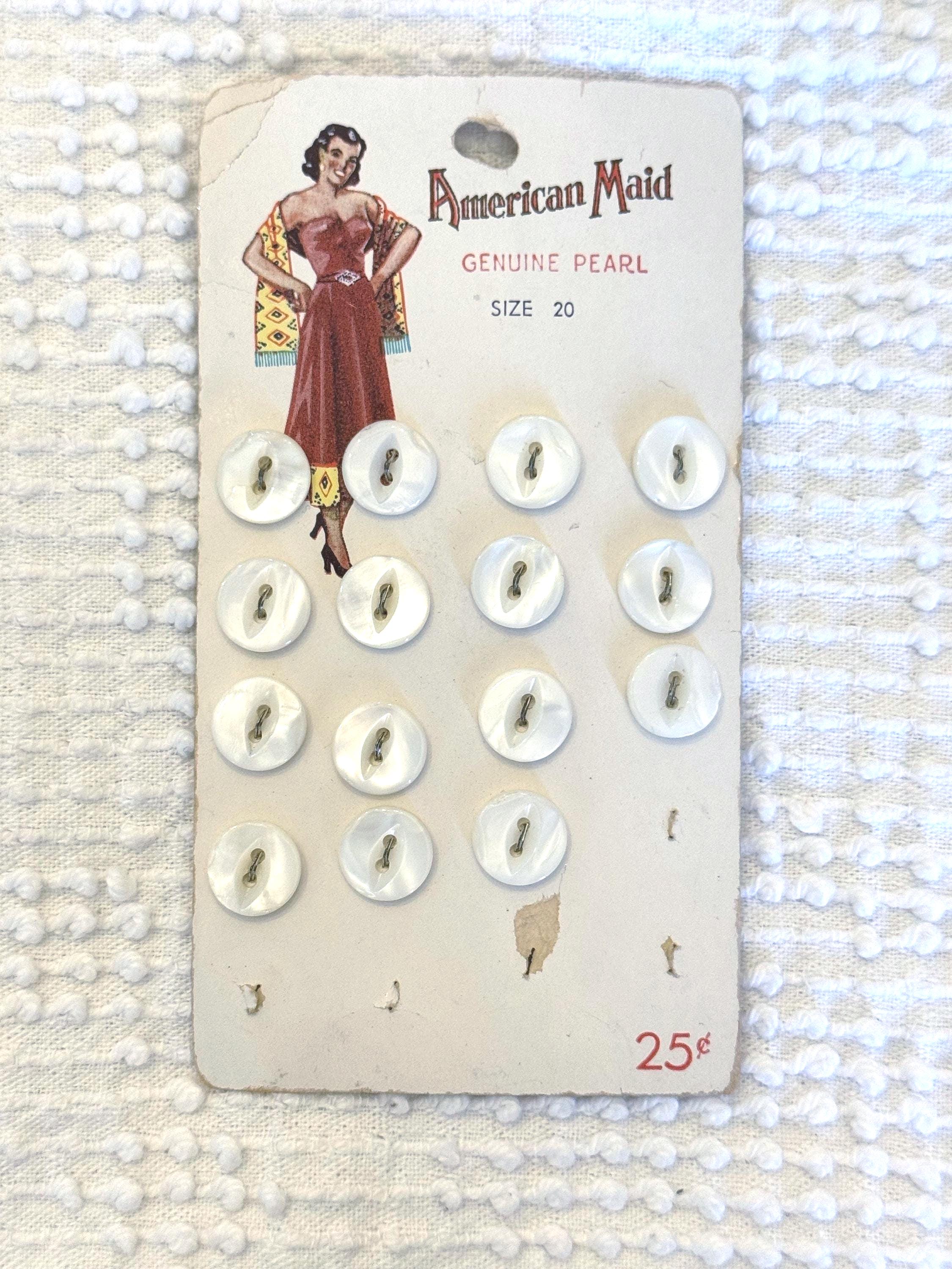 American Maid Button - Etsy