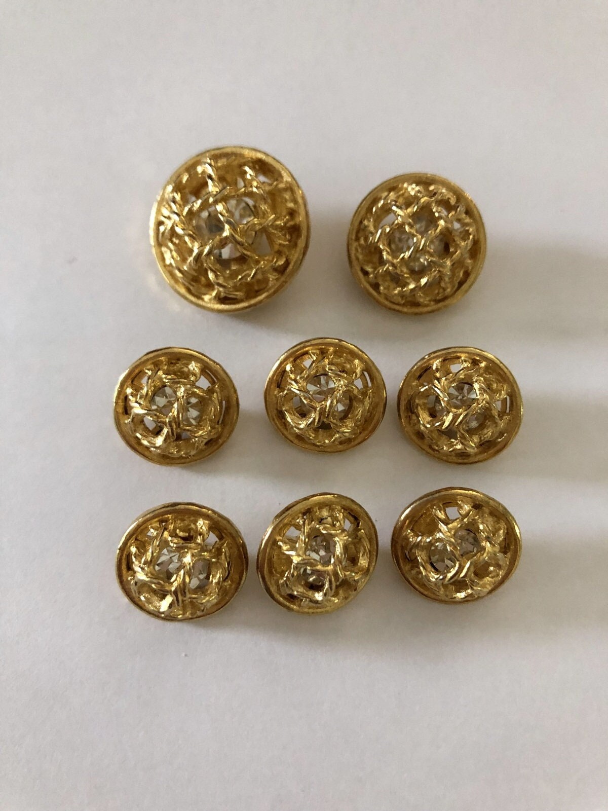Gold Dome Buttons - Etsy