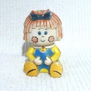 Vintage Rubber / Plastic Rag Doll Baby Toy with Squeaker - Sweet and Nostalgic - Vintage Nursery Girls Room Decor - Vintage Doll - Display