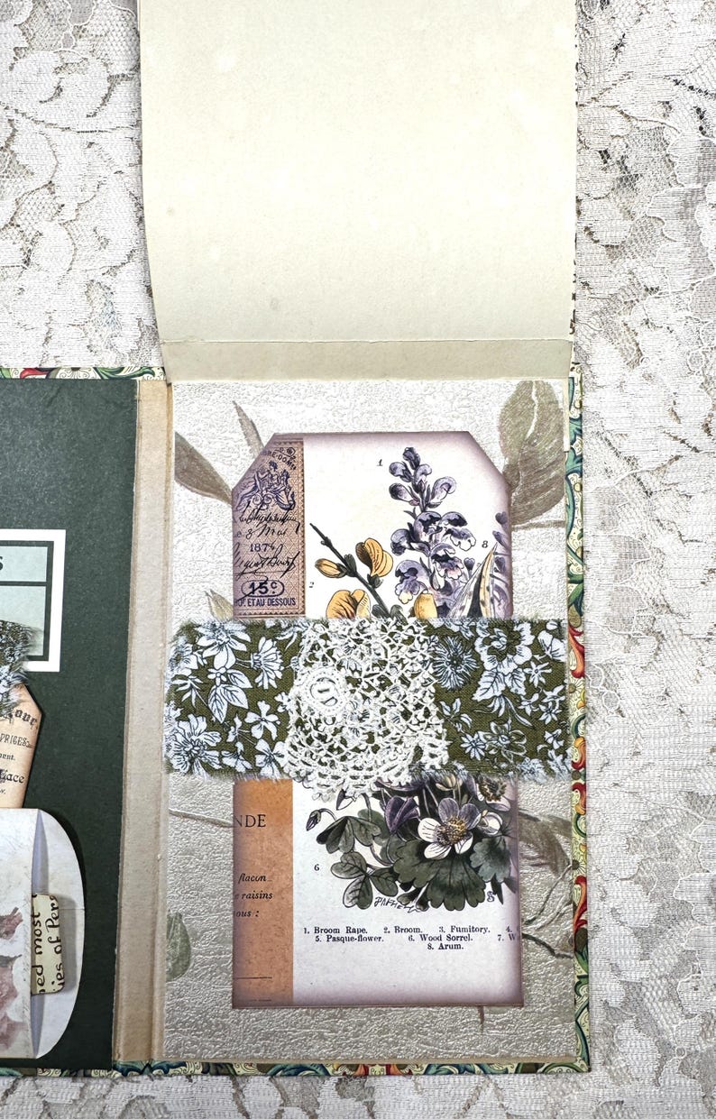 Handmade Edith Holden Themed Paper Folio and Mini Journal Notebook Set ...