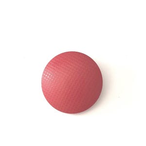 Vintage Red Single Focal Button - Extra Large Button with Pretty Cross Hatch Checked Design - Shank Back