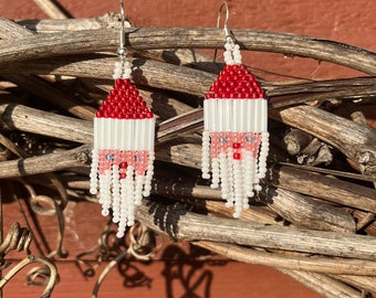 Beaded Santa Claus earrings