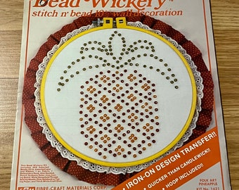 Fibre-craft Bead Wickery Pineapple PATTERN and instructions ONLY