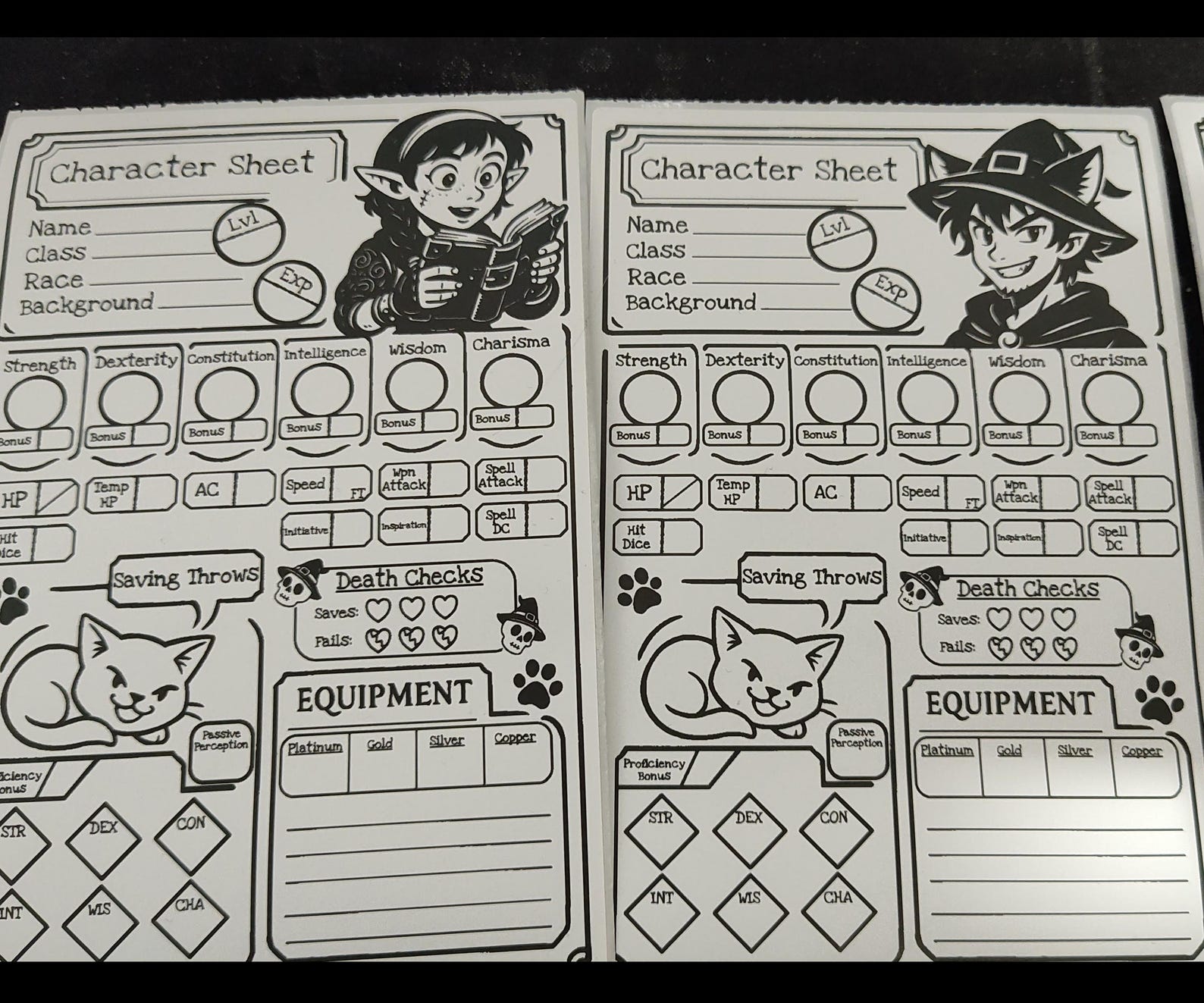 Dnd Character Sheet Stickers - 15 Sticker Pawprint Set, 10 Character ...