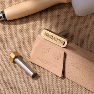 Personalisierter Messingleder Prägestempel, Benutzerdefinierte Hammermarke Eisenstempel, Kaltpressgriff Lederstempel, Geschenk für Lederstempelhersteller