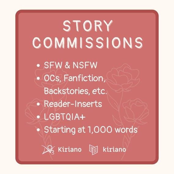 Custom Short Stories | Personalized Fanfic | Writing Commissions | Digital Download