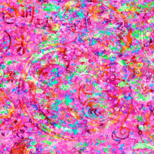 Radiance, Textured Abstract Pink Paisley 27094 P, QT Fabrics Dan Morris - Half Yard