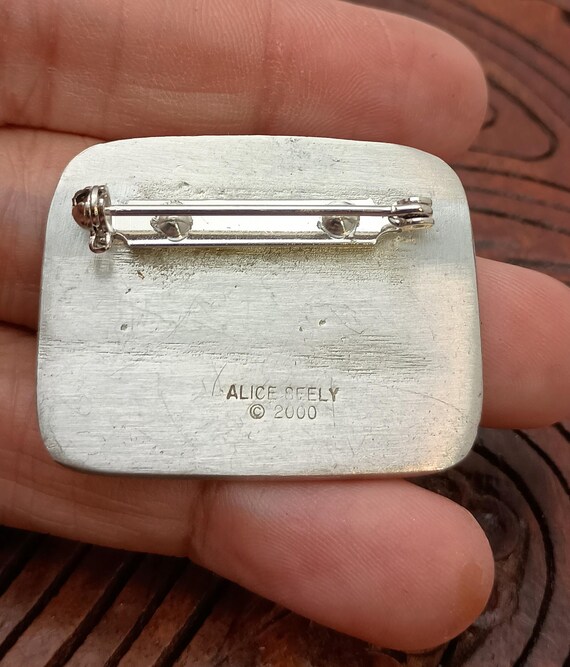 Broche Vintage En Métal Argenté - Années 2000 - Marque Type CZECHOSZOUAKIA - Occasion