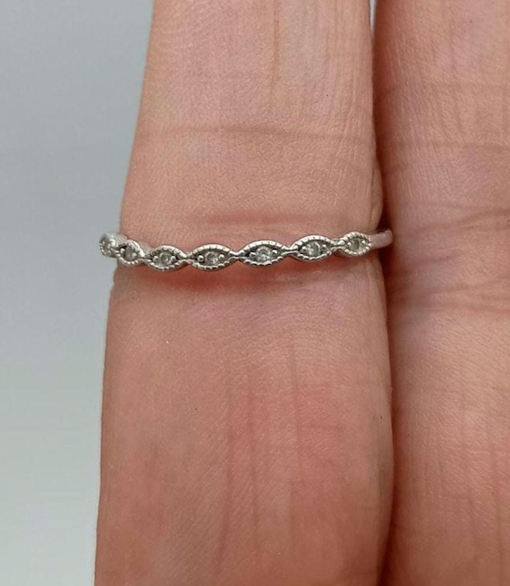 Stackable sterling silver ring. - image 2