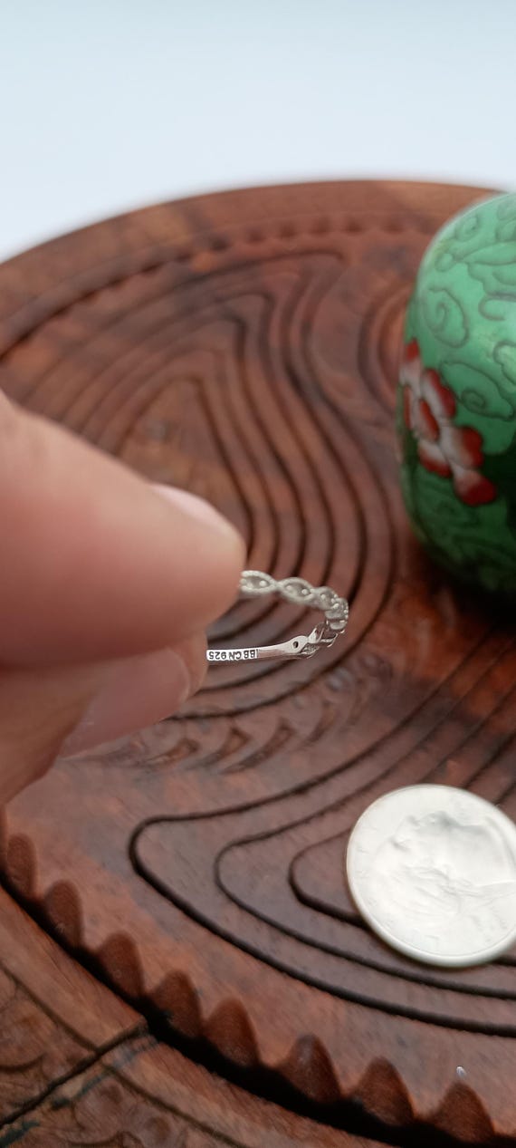 Stackable sterling silver ring. - image 4