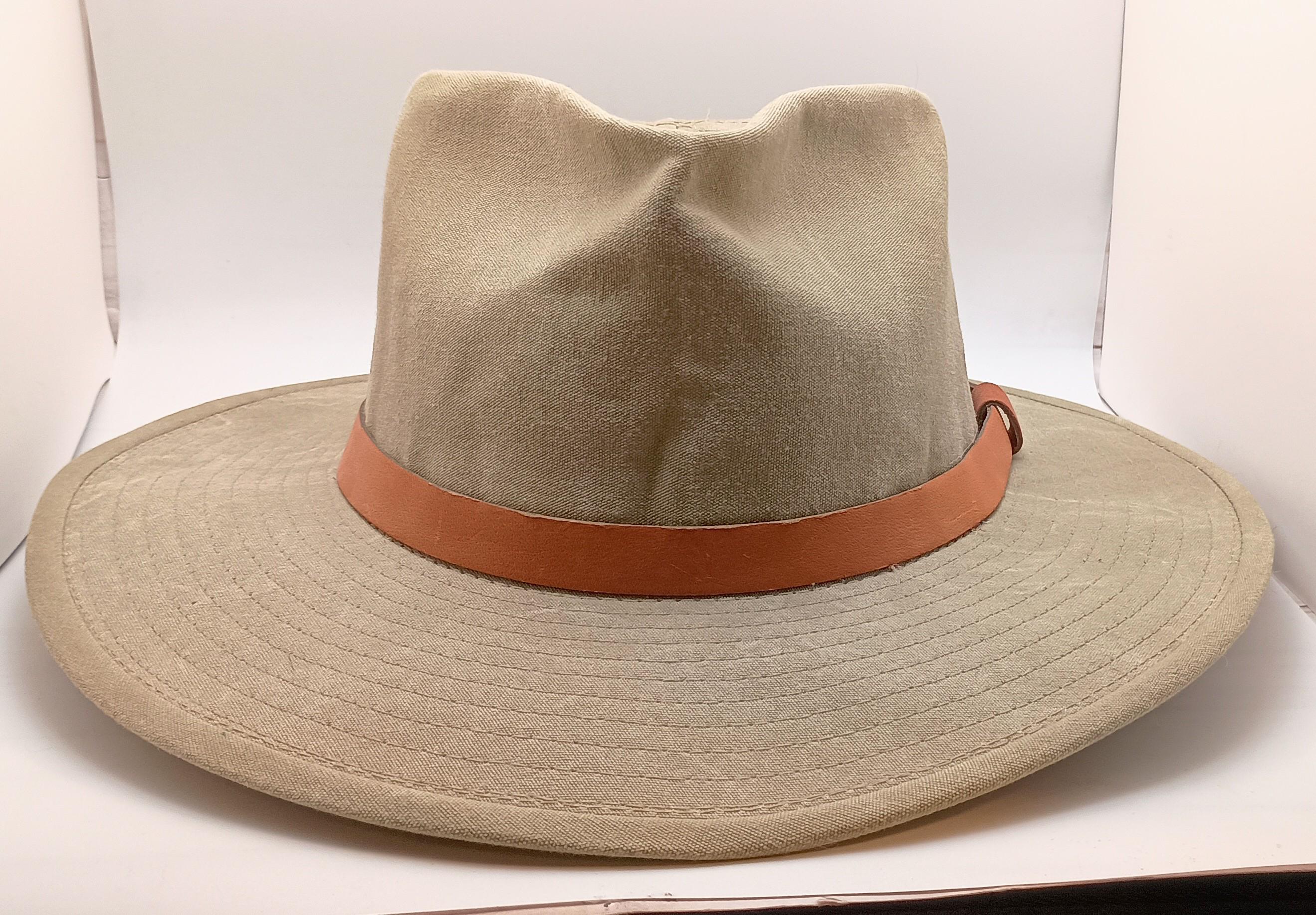 Sierra Club John Muir Collection The Nature Company Straw Flower Derby Oaks Hat Vintage Canvas Fedora Safari Hat Sierra Club John Muir  main image 3
