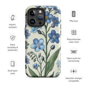 Tough Case for iPhone® - Forget Me Not