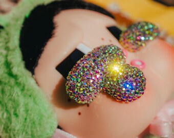 Bedazzled CRYBABY Plush Keychain: Rhinestone Bag Charm - Etsy