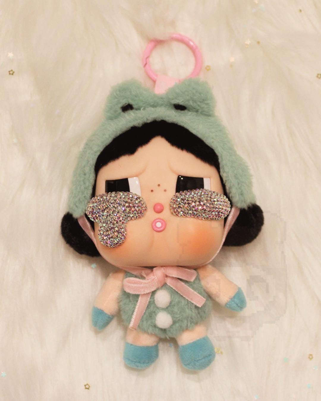 Bedazzled Authentic CRYBABY Crying Again Bag Charm, Keychain