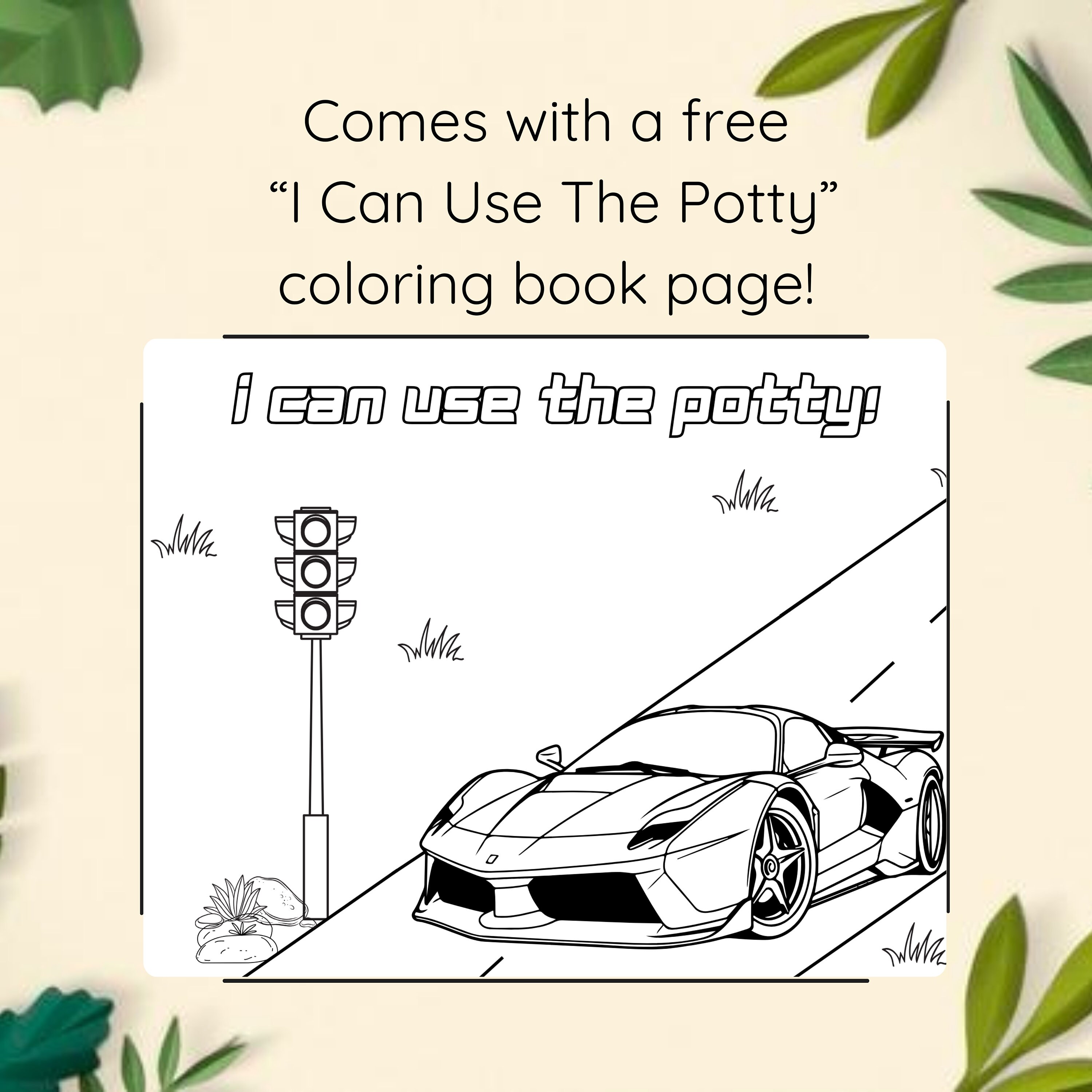Printable Race Car Potty Chart, Race Car Potty Chart, Instant Download ...