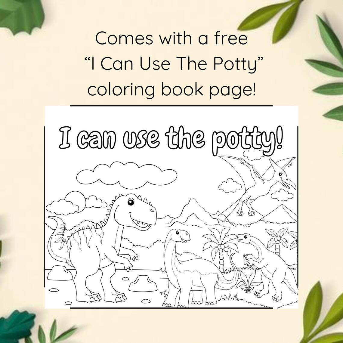 Printable Dinosaur Potty Chart, Dinosaur Potty Chart, Instant Download ...