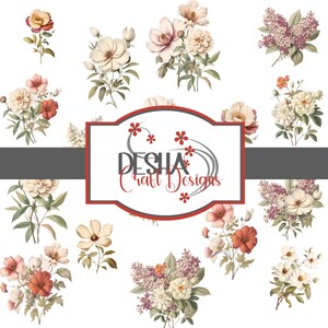 Beautiful Vintage Floral Clipart